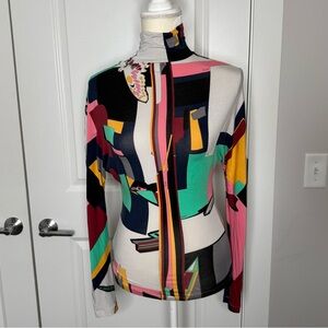Vintage Emilio Pucci geometric long sleeve turtleneck Y2K size xs